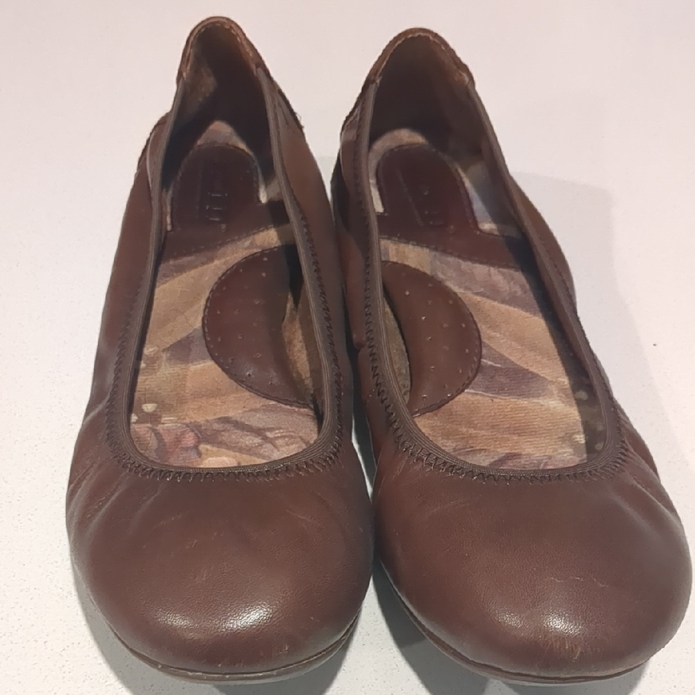 Brown Leather Women's Flats